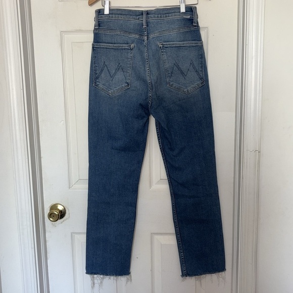 MOTHER High Waisted Rider Ankle Fray Party Like a Pirate Jeans - Picture 6 of 13